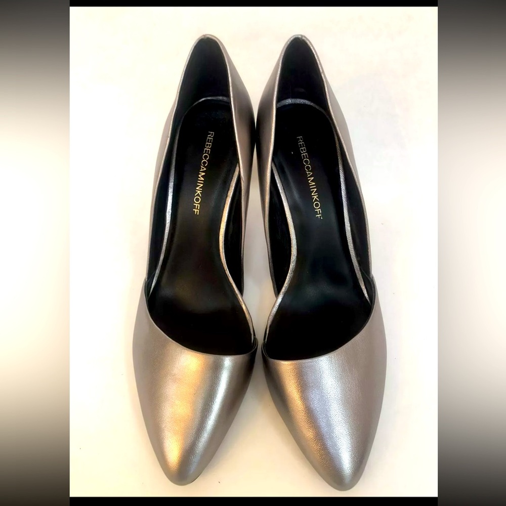 Rebecca Minkoff Silver Metallic Leather Pump - Picture 2 of 5